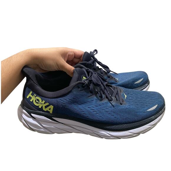 HOKA ONE ONE Men's Clifton 8 Running Shoes In Blue Coral Butterfly sz 10.5 D - Picture 1 of 11